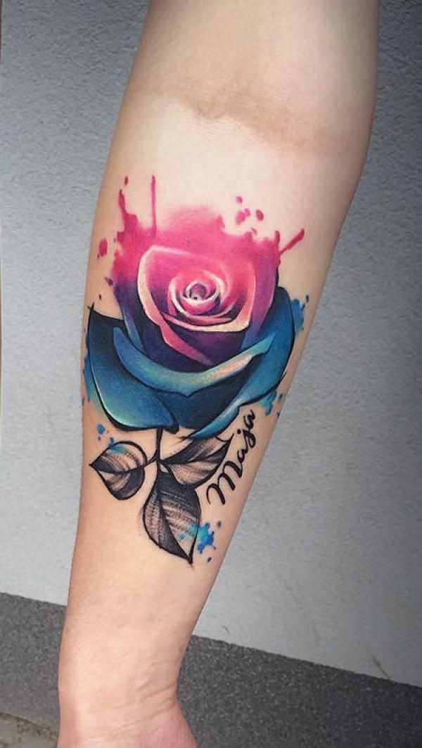 110 Imaginative Designs for Watercolor Tattoo