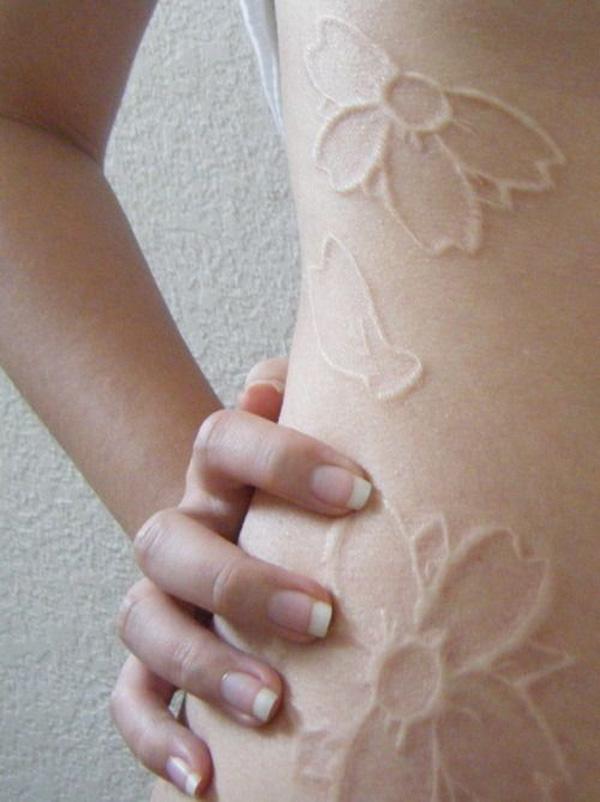 60+ Ideas for White Ink Tattoos