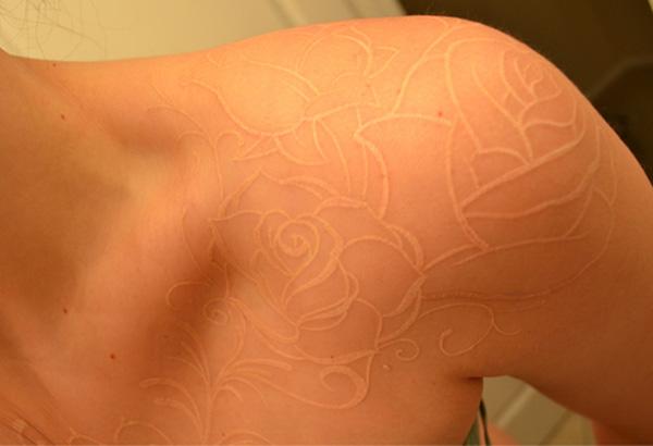 60+ Ideas for White Ink Tattoos