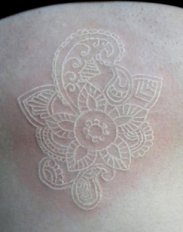 60+ Ideas for White Ink Tattoos