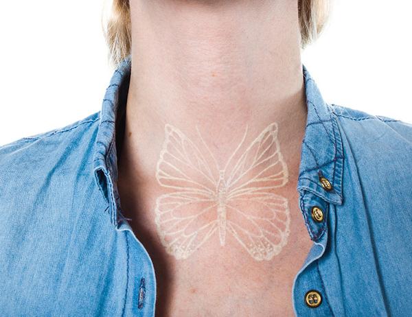 60+ Ideas for White Ink Tattoos