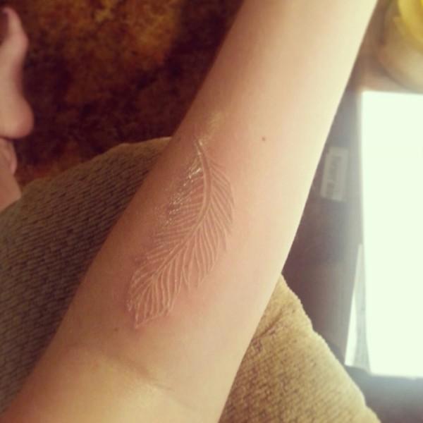 60+ Ideas for White Ink Tattoos