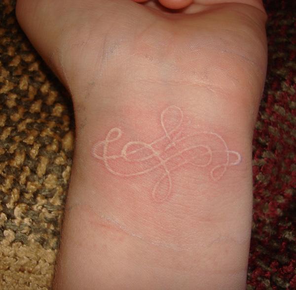 60+ Ideas for White Ink Tattoos