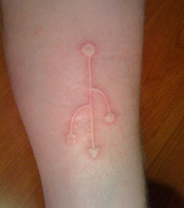 60+ Ideas for White Ink Tattoos