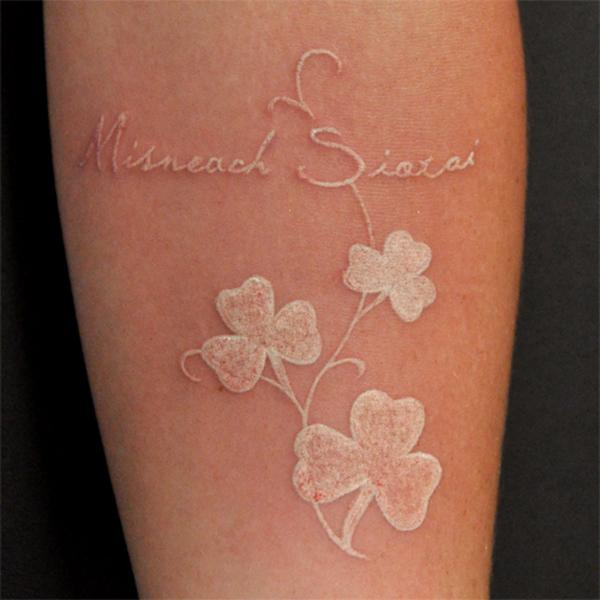 60+ Ideas for White Ink Tattoos