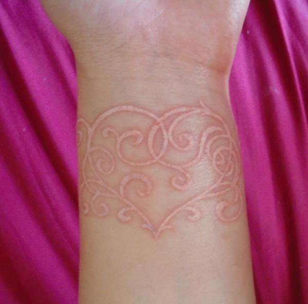 60+ Ideas for White Ink Tattoos