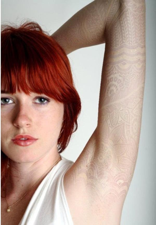 60+ Ideas for White Ink Tattoos