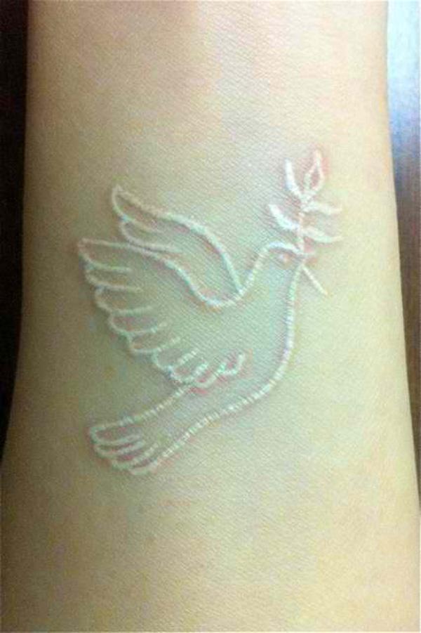 60+ Ideas for White Ink Tattoos