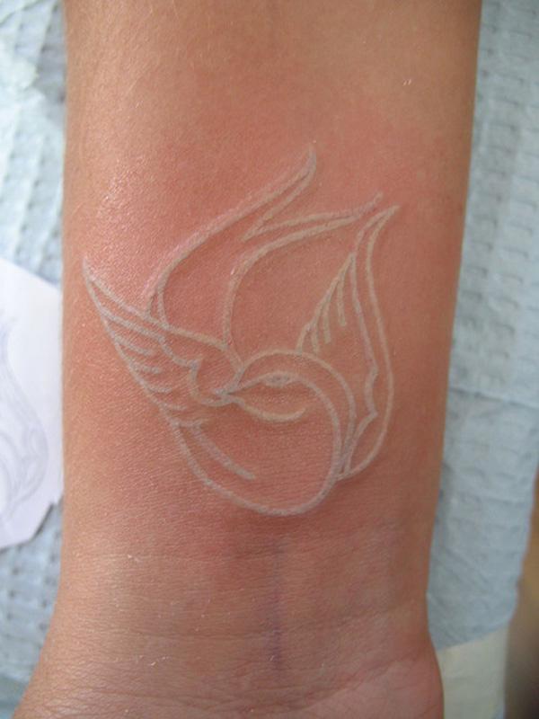 60+ Ideas for White Ink Tattoos