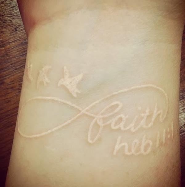 60+ Ideas for White Ink Tattoos