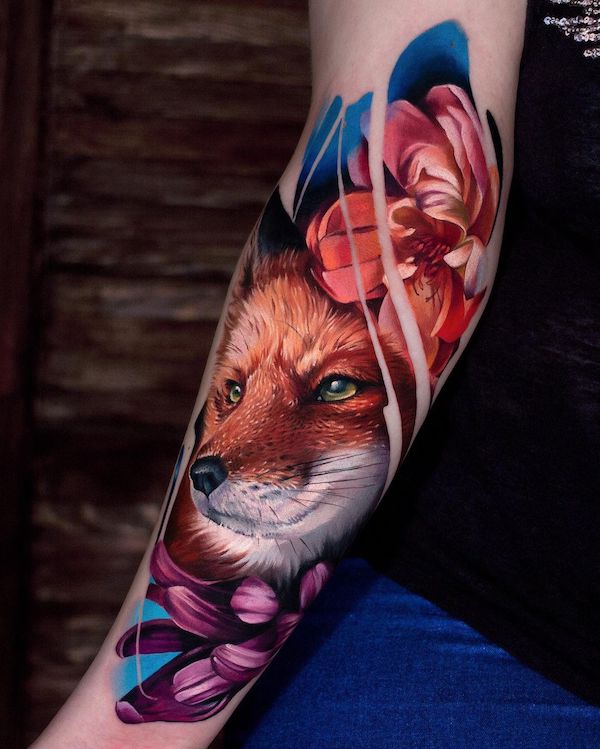 50+ Examples of Vibrant Fox Tattoo Designs