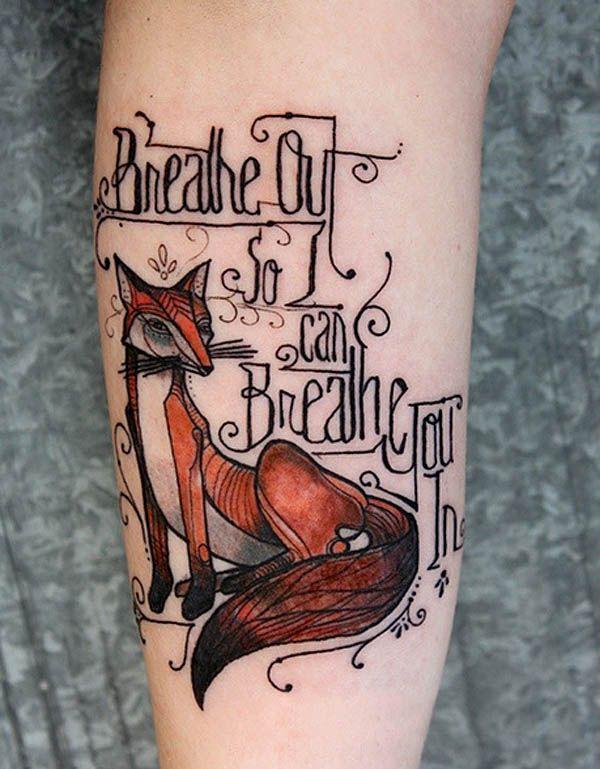35 fox girly tattoos 50 Examples of Girly Tattoo