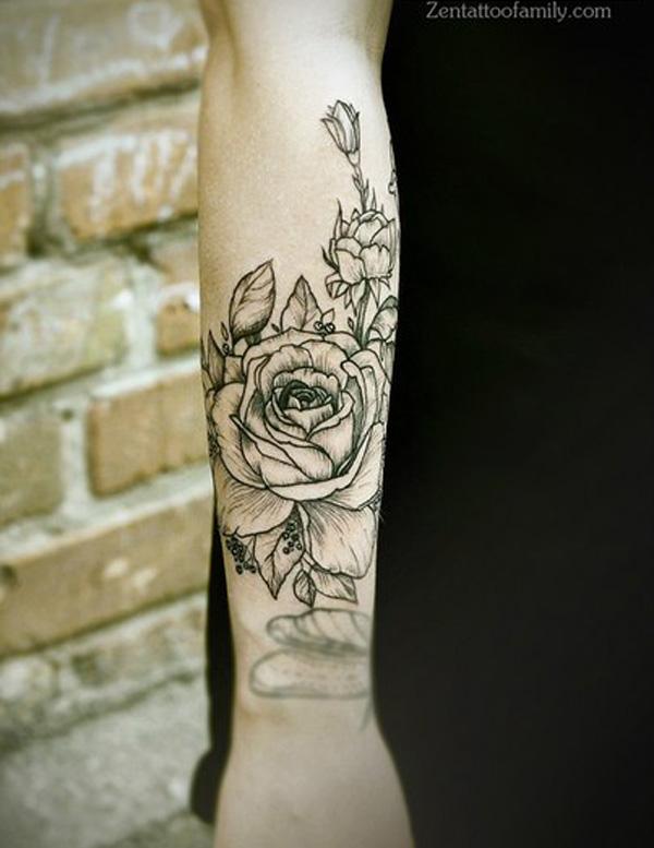 7 Flower girly tattoos 50 Examples of Girly Tattoo