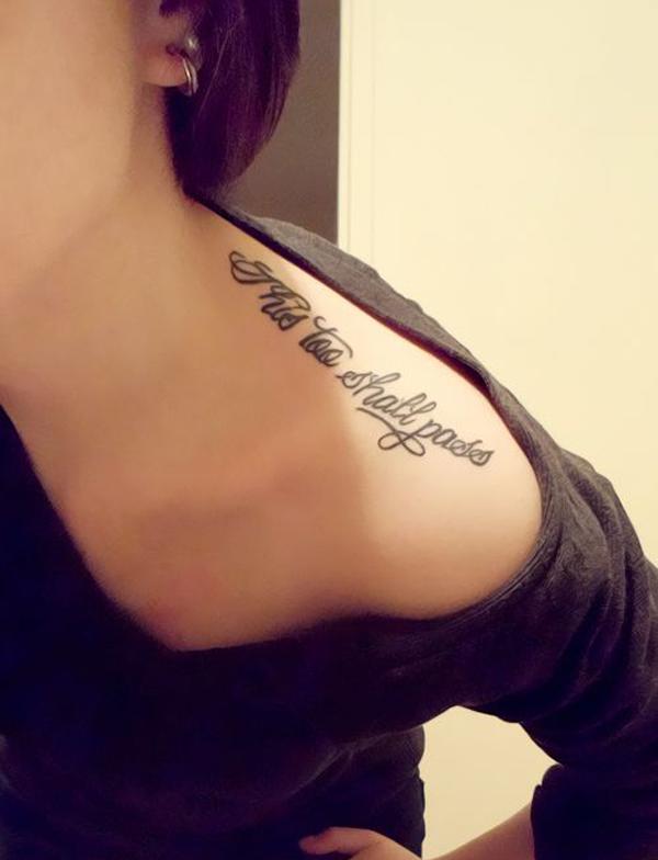 15 Font on shoulder girly tattoos 50 Examples of Girly Tattoo