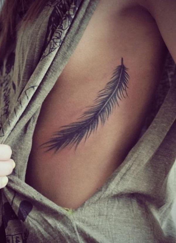 22 Feather girly side tattoos 50 Examples of Girly Tattoo
