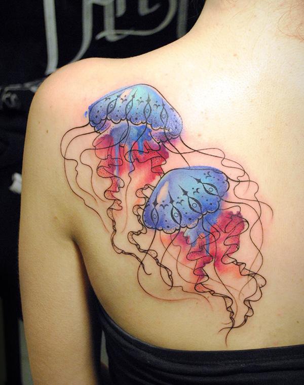 24 Jellyfish girly tattoos 50 Examples of Girly Tattoo