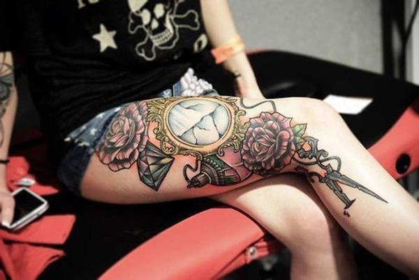 25 girly leg tattoos 50 Examples of Girly Tattoo