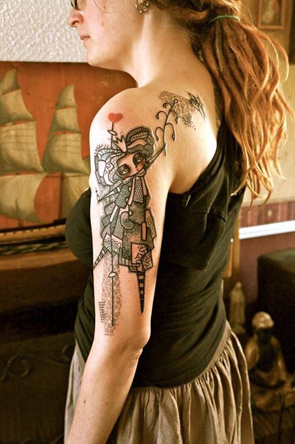 27 Cartoon girly tattoos 50 Examples of Girly Tattoo