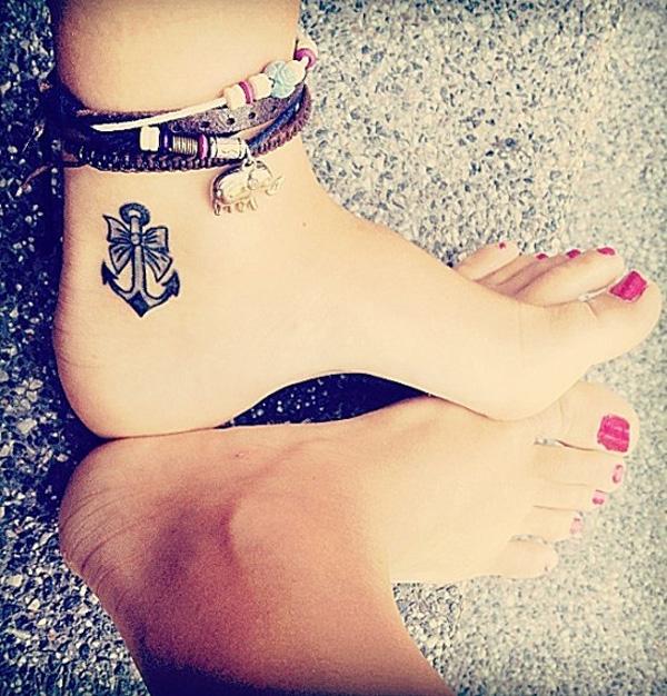 42 a girly anchor tattoo 50 Examples of Girly Tattoo