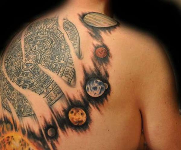90 Solar System Tattoo Designs for your Celestial Love