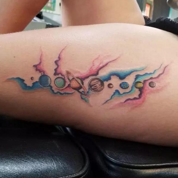 90 Solar System Tattoo Designs for your Celestial Love