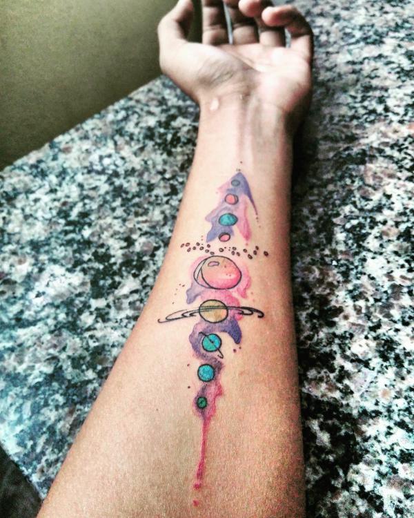 90 Solar System Tattoo Designs for your Celestial Love