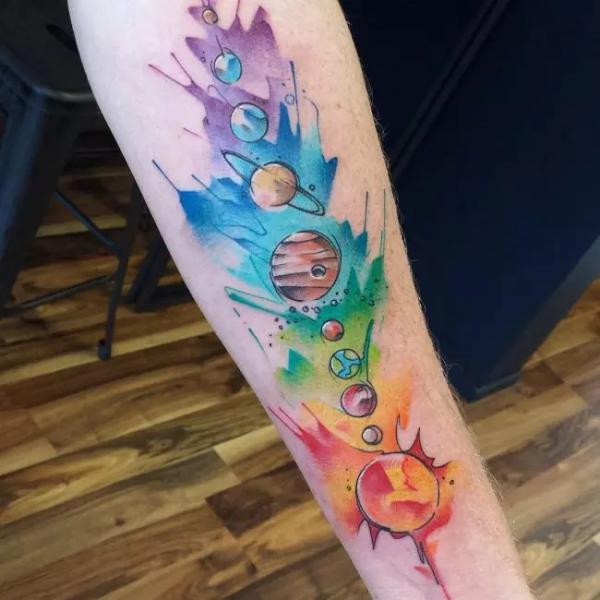 90 Solar System Tattoo Designs for your Celestial Love