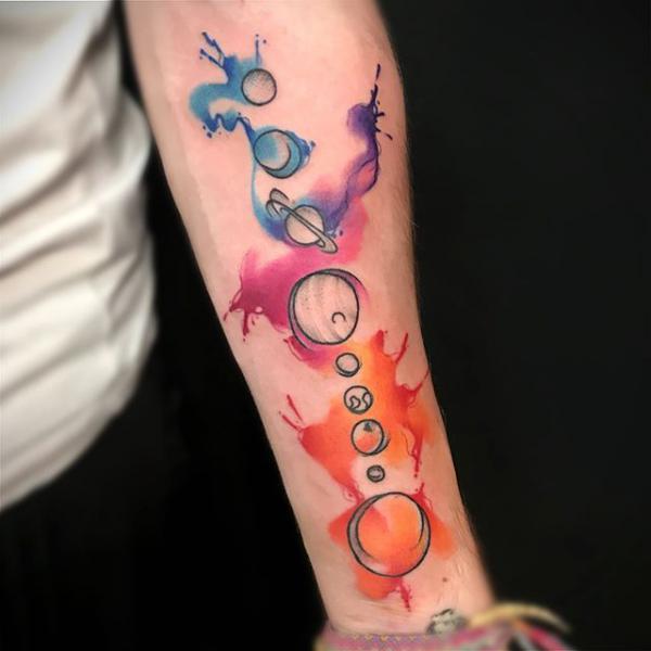 90 Solar System Tattoo Designs for your Celestial Love