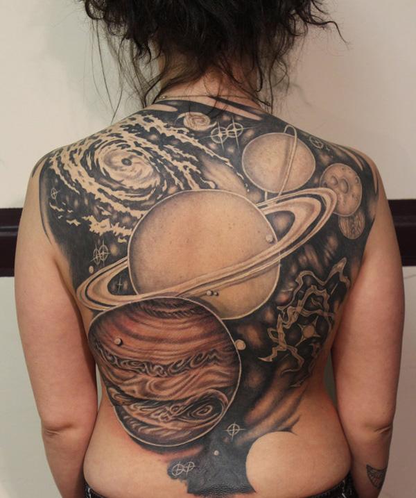 90 Solar System Tattoo Designs for your Celestial Love