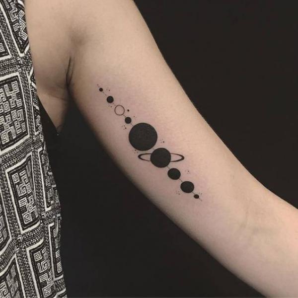 90 Solar System Tattoo Designs for your Celestial Love