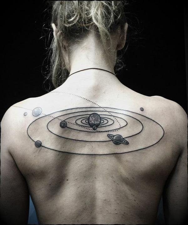 90 Solar System Tattoo Designs for your Celestial Love