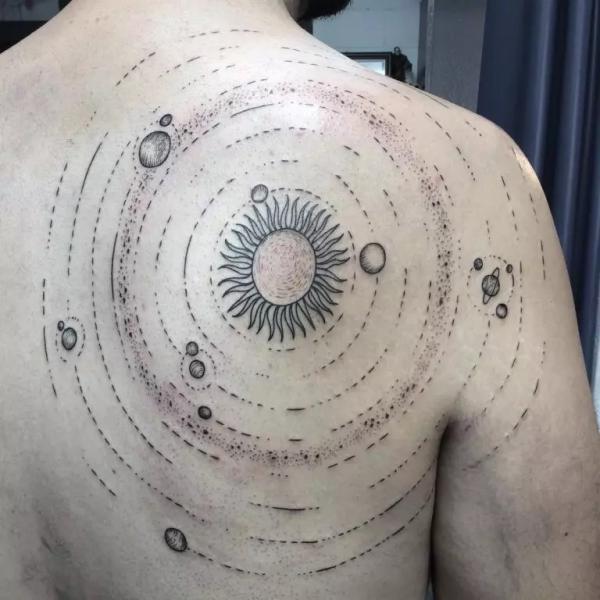 90 Solar System Tattoo Designs for your Celestial Love
