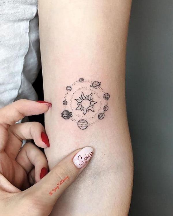 90 Solar System Tattoo Designs for your Celestial Love