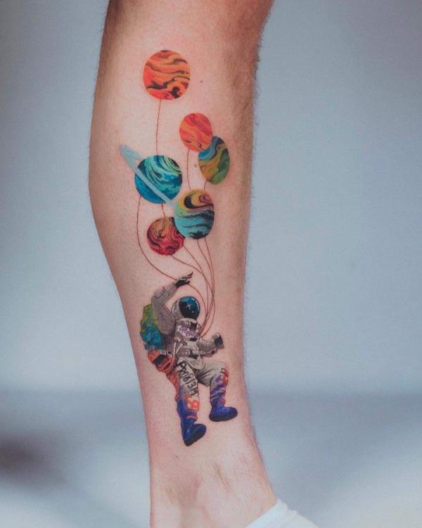 90 Solar System Tattoo Designs for your Celestial Love
