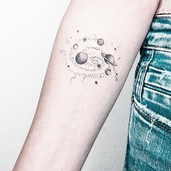90 Solar System Tattoo Designs for your Celestial Love