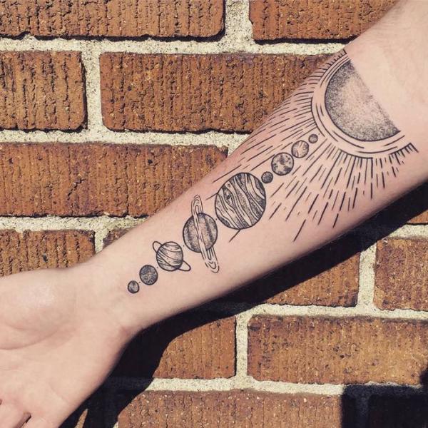 90 Solar System Tattoo Designs for your Celestial Love