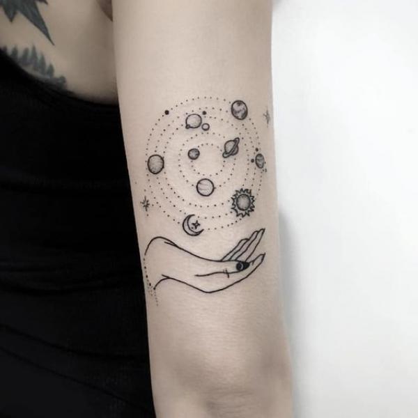 90 Solar System Tattoo Designs for your Celestial Love