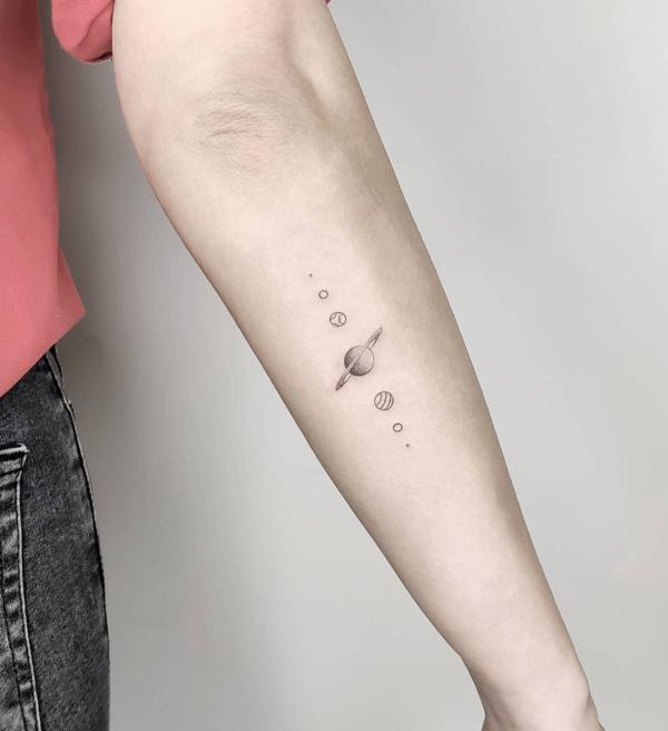 90 Solar System Tattoo Designs for your Celestial Love