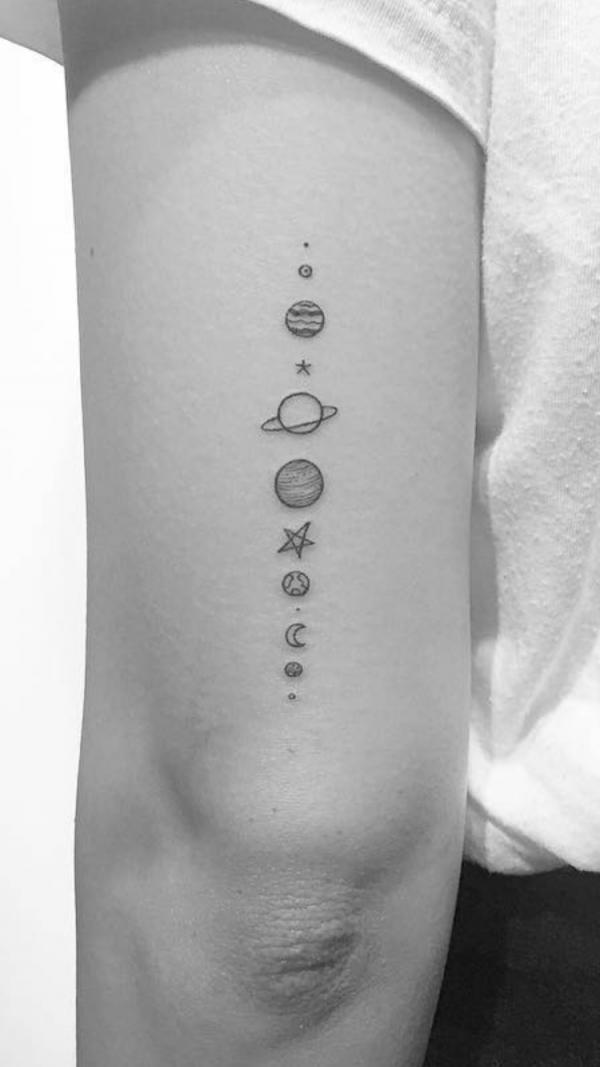 90 Solar System Tattoo Designs for your Celestial Love