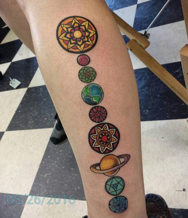 90 Solar System Tattoo Designs for your Celestial Love