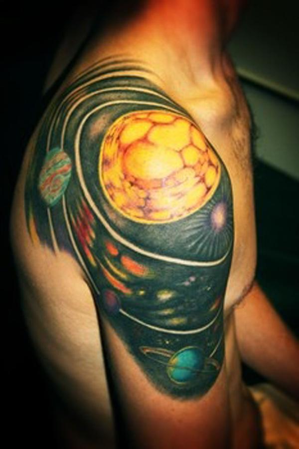 90 Solar System Tattoo Designs for your Celestial Love