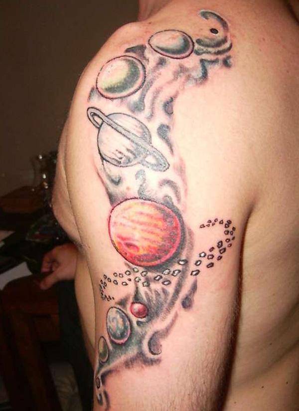 90 Solar System Tattoo Designs for your Celestial Love