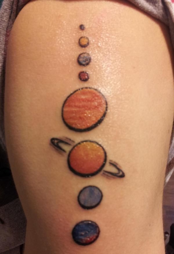 90 Solar System Tattoo Designs for your Celestial Love