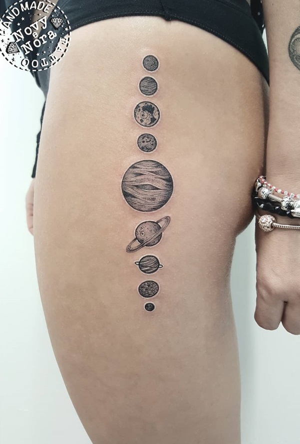 90 Solar System Tattoo Designs for your Celestial Love