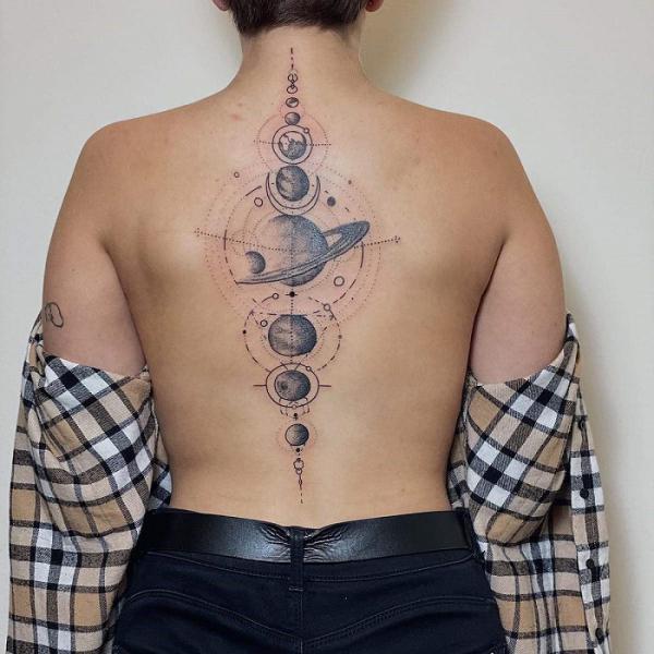 90 Solar System Tattoo Designs for your Celestial Love