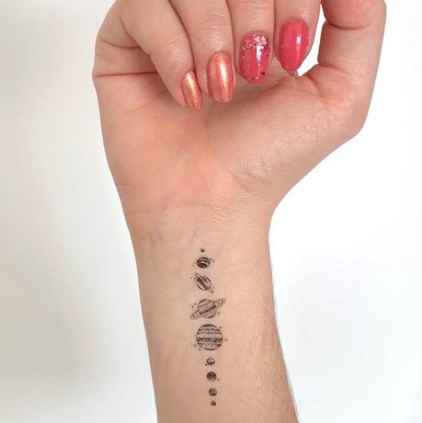 90 Solar System Tattoo Designs for your Celestial Love