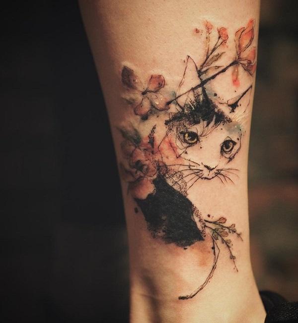 100+ Examples of Cute Cat Tattoo