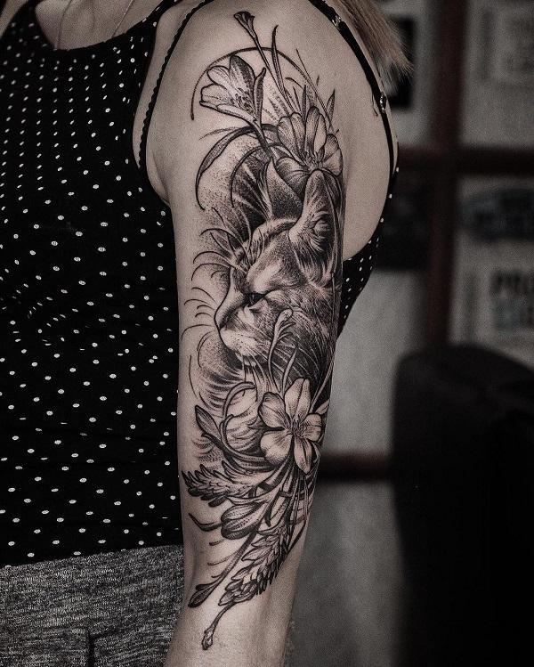 100+ Examples of Cute Cat Tattoo