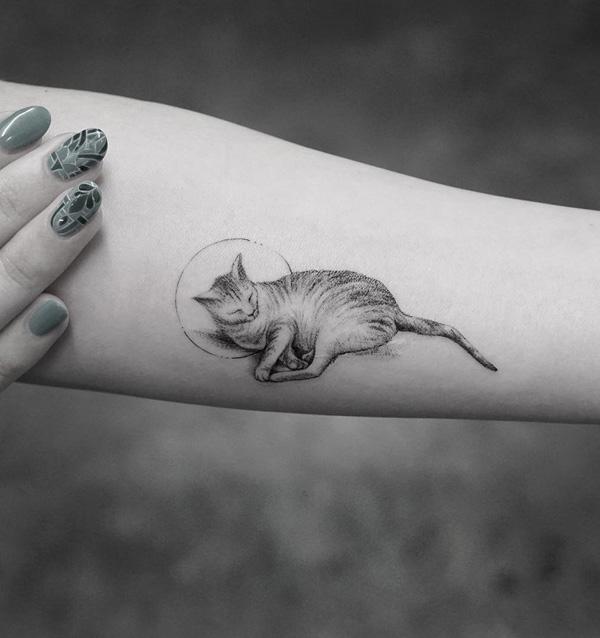 100+ Examples of Cute Cat Tattoo
