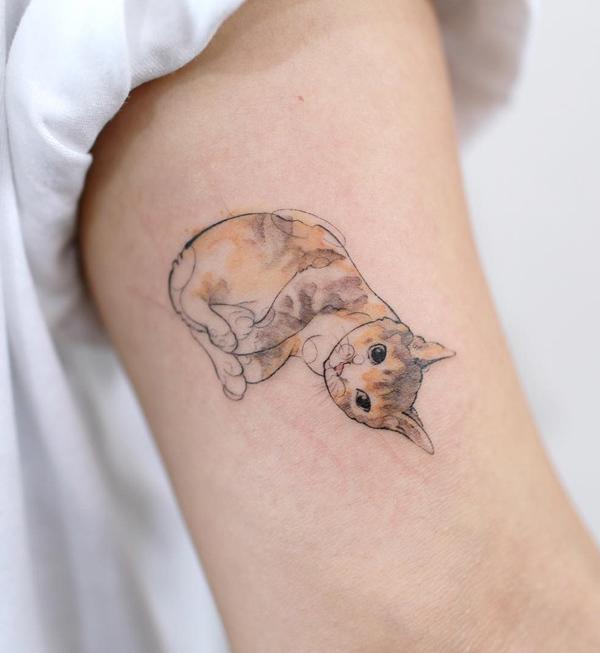 100+ Examples of Cute Cat Tattoo